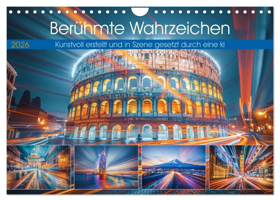 Berühmte Wahrzeichen (Wandkalender 2026 DIN A4 quer), CALVENDO Monatskalender - Steffen Gierok-Latniak