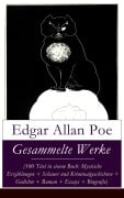 Cover-Bild zum Titel 'Gesammelte Werke (100 Titel in einem Buch: Mystische Erzählungen + Schauer und Kriminalgeschichten + Gedichte + Roman + Biografie)' von 'Edgar Allan Poe'
