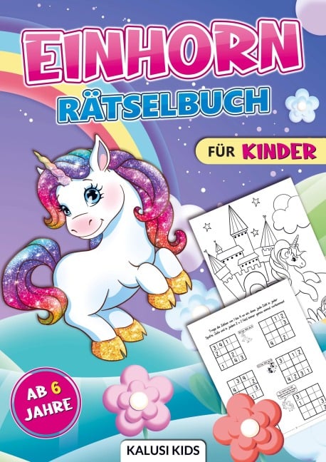 Einhorn Rätselbuch für Kinder ab 6 Jahre - Kalusi Kids