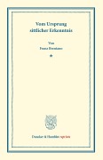 Cover-Bild zum Titel 'Vom Ursprung sittlicher Erkenntnis' von 'Franz Brentano'