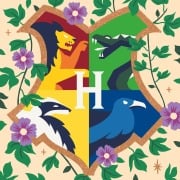 Cover-Bild zum Titel 'CreArt, Malen nach Zahlen Erwachsene Harry Potter - Hogwarts: Häuserwappen' von ''