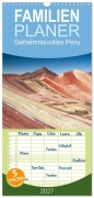 Cover-Bild zum Titel 'Familienplaner 2027 - Geheimnisvolles Peru mit 5 Spalten (Wandkalender, 21 x 45 cm) CALVENDO' von 'Photostravellers Photostravellers'