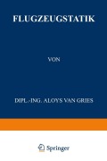Cover-Bild zum Titel 'Flugzeugstatik' von 'Aloys Van Gries'