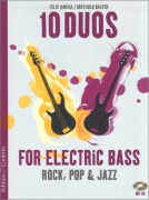 Cover-Bild zum Titel '10 Duos for Electric Bass' von 'Felix Janosa, Berthold Basten'