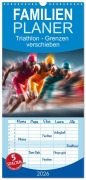 Cover-Bild zum Titel 'Familienplaner 2026 - Triathlon - Grenzen verschieben mit 5 Spalten (Wandkalender, 21 x 45 cm) CALVENDO' von 'Roder Roder'