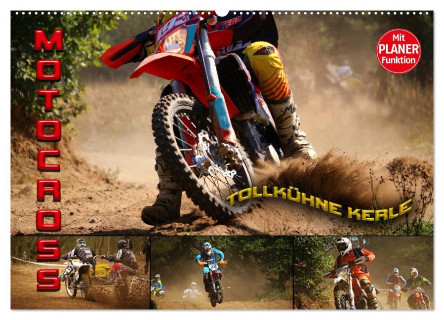 Motocross - tollkühne Kerle (Wandkalender 2025 DIN A2 quer), CALVENDO Monatskalender - Renate Bleicher