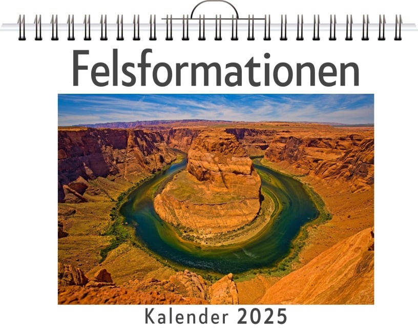 Felsformationen - (Wandkalender 2025, Kalender DIN A4 quer, Monatskalender im Querformat mit Kalendarium, das perfekte Geschenk) - Clara Koch