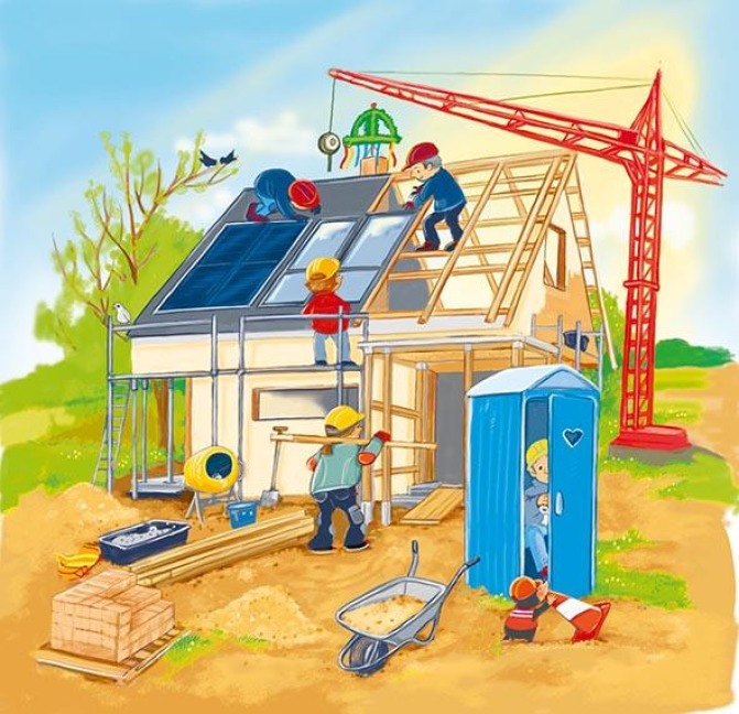 Schichtenpuzzle Wir bauen ein Haus - 
