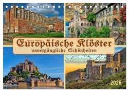 Europäische Klöster - unvergängliche Schönheiten (Tischkalender 2026 DIN A5 quer), CALVENDO Monatskalender - Peter Roder