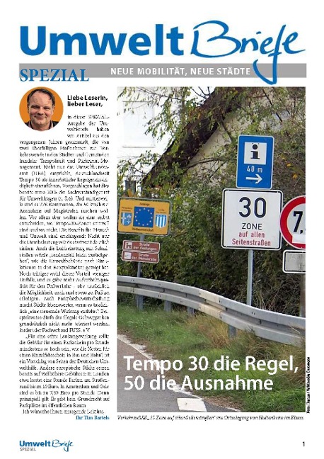 Umweltbriefe SPEZIAL - Neue Mobilität, neue Städte - 