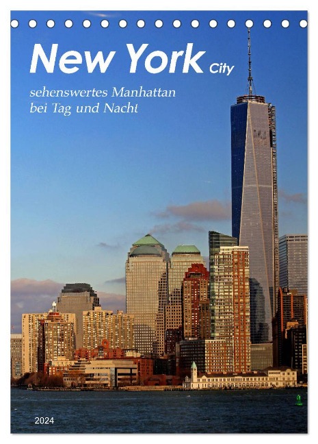 New York - sehenswertes Manhattan bei Tag und Nacht (Tischkalender 2024 DIN A5 hoch), CALVENDO Monatskalender - Jana Thiem-Eberitsch