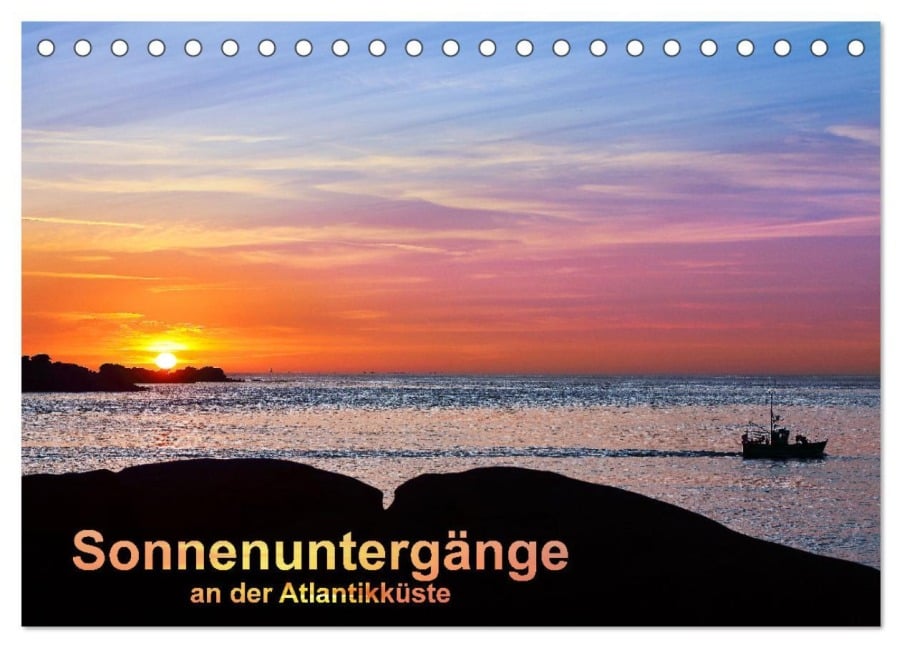 Sonnenuntergänge an der Atlantikküste (Tischkalender 2025 DIN A5 quer), CALVENDO Monatskalender - Etienne Benoît