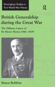 Cover-Bild zum Titel 'British Generalship during the Great War' von 'Simon Robbins'