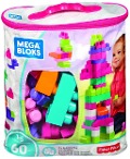 Mega Bloks Bausteinebeutel pink (60 Teile) - 