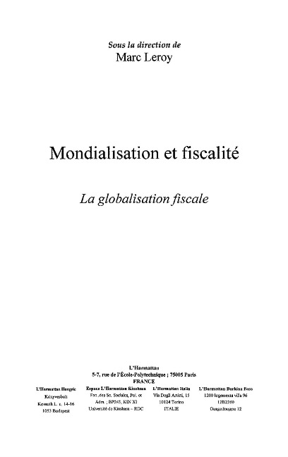 Mondialisation et fiscalite laglobalisa - Shirani Takashi