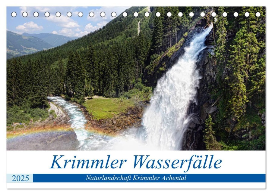 Krimmler Wasserfälle - Naturlandschaft Krimmler Achental (Tischkalender 2025 DIN A5 quer), CALVENDO Monatskalender - Anja Frost