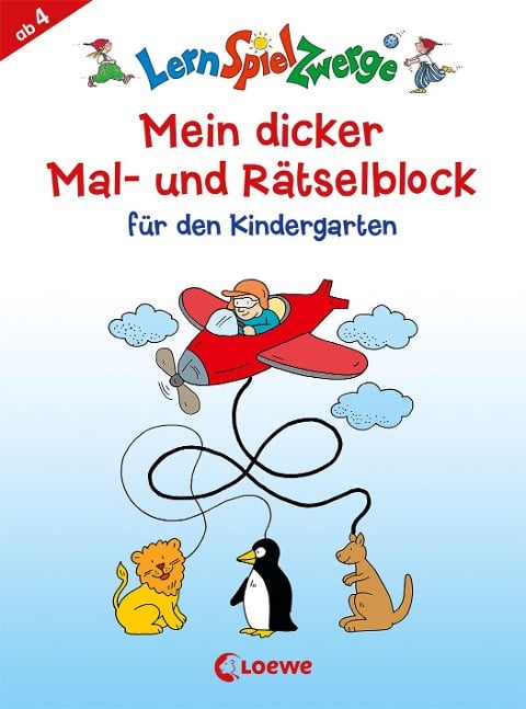 Mein dicker Mal- und Rätselblock für den Kindergarten - 
