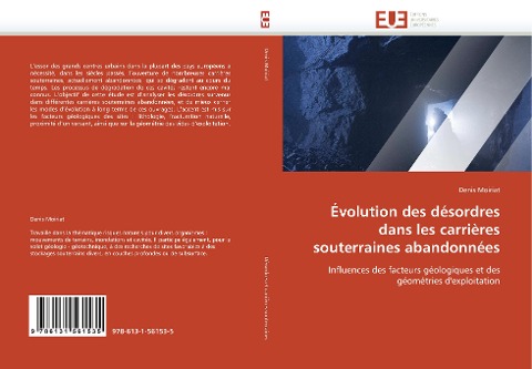 Évolution des désordres dans les carrières souterraines abandonnées - Denis Moiriat