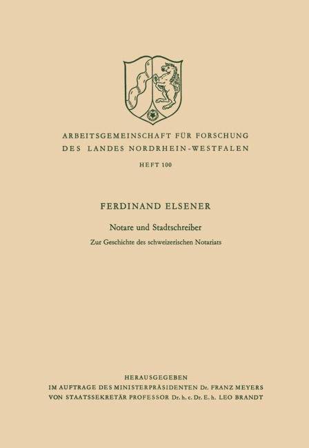 Notare und Stadtschreiber - Ferdinand Elsener