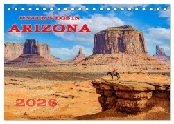 Cover-Bild zum Titel 'Unterwegs in ARIZONA (Tischkalender 2026 DIN A5 quer), CALVENDO Monatskalender' von 'Dieter Wilczek'