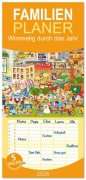Cover-Bild zum Titel 'Familienplaner 2026 - Wimmelig durch das Jahr mit 5 Spalten (Wandkalender, 21 x 45 cm) CALVENDO' von 'Marion Krätschmer'