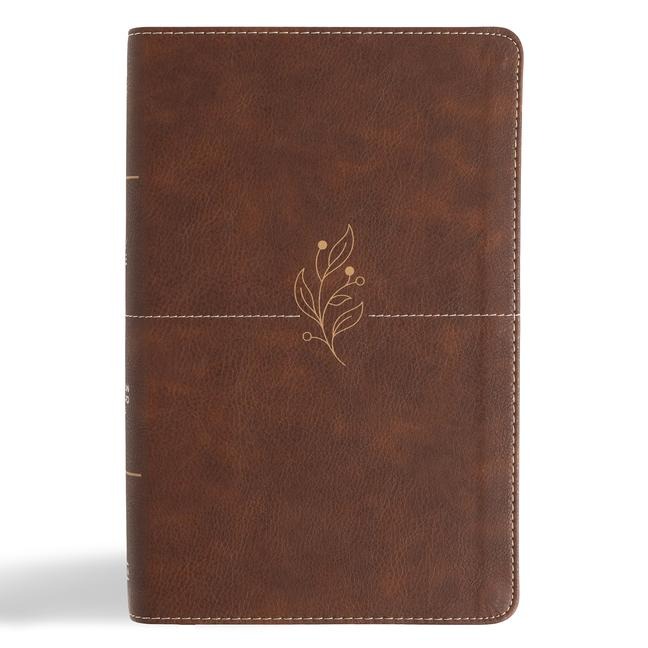 CSB Single-Column Personal Size Bible, Digital Study Edition, Brown Leathertouch - Csb Bibles By Holman