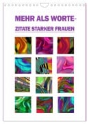 Cover-Bild zum Titel 'Mehr als Worte - Zitate starker Frauen (Wandkalender 2026 DIN A4 hoch), CALVENDO Monatskalender' von 'Christine B-B Müller'