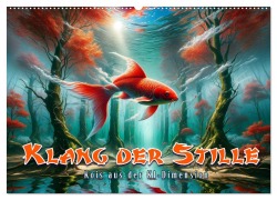 Cover-Bild zum Titel 'Klang der Stille - Kois aus der KI Dimension (Wandkalender 2026 DIN A2 quer), CALVENDO Monatskalender' von 'Artefacti Artefacti'