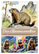 Cover-Bild zum Titel 'Das Alpenmurmeltier (Wandkalender 2026 DIN A3 hoch), CALVENDO Monatskalender' von 'Steffani Lehmann'
