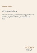 Cover-Bild zum Titel 'Völkerpsychologie' von 'Wilhelm Wundt'