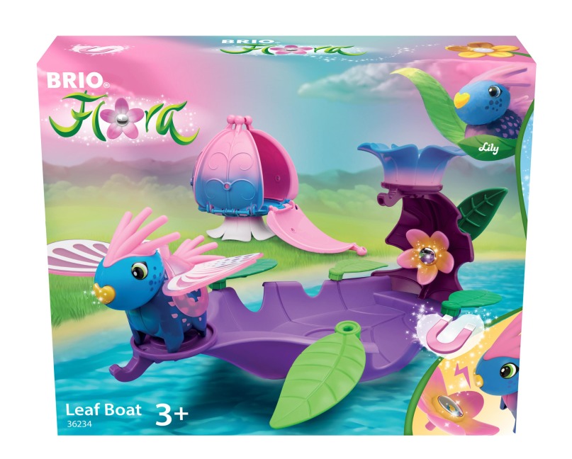 BRIO Flora - 36234 Lilys Blatt-Boot | Spielset für endlosen fantasievollen Spielspaß für Mädchen und Jungen ab 3 Jahren - wunderschönes Geschenk - 