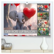 Cover-Bild zum Titel 'Der rote Luftballon - Elefant und Maus zeigen Dir das Jahr (hochwertiger Premium Wandkalender 2026 DIN A2 quer), Kunstdruck in Hochglanz' von 'Dirk Meutzner'