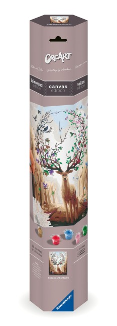CreArt, Malen nach Zahlen Canvas Leinwand - Magischer Hirsch - 
