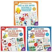 Sag ve Sol Beyin Gelistirme ve Güclendirme Etkinlikleri Seti 3-6 Yas 3 Kitap Takim - Kolektif