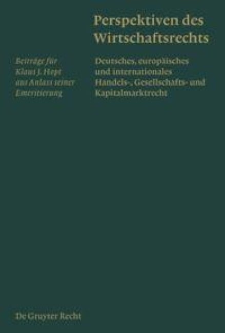Perspektiven des Wirtschaftsrechts - 