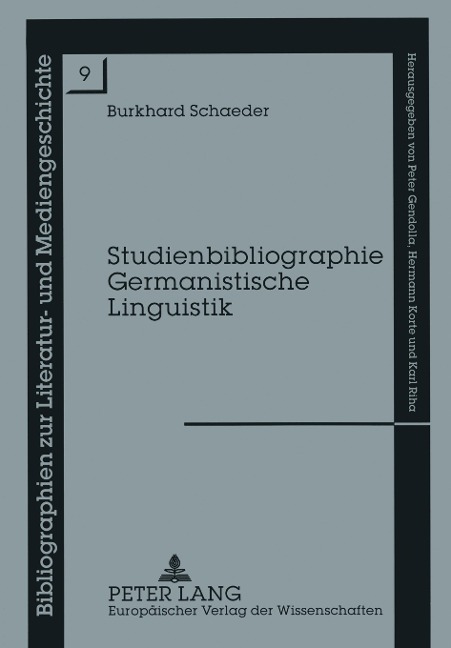 Studienbibliographie Germanistische Linguistik - Burkhard Schaeder