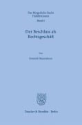 Der Beschluss als Rechtsgeschäft. - Dominik Skauradszun