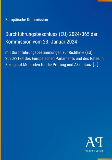 Durchführungsbeschluss (EU) 2024/365 der Kommission vom 23. Januar 2024 - Europäische Kommission