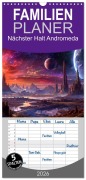Cover-Bild zum Titel 'Familienplaner 2026 - Nächster Halt Andromeda mit 5 Spalten (Wandkalender, 21 x 45 cm) CALVENDO' von 'Kerstin Waurick'