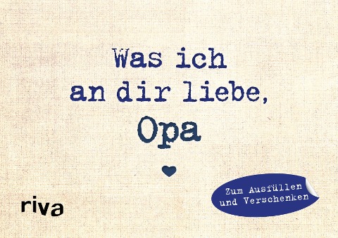 Was ich an dir liebe, Opa - Miniversion - Alexandra Reinwarth