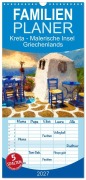 Cover-Bild zum Titel 'Familienplaner 2027 - Kreta - Malerische Insel Griechenlands mit 5 Spalten (Wandkalender, 21 x 45 cm) CALVENDO' von 'Anja Frost'