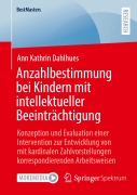Cover-Bild zum Titel 'Anzahlbestimmung bei Kindern mit intellektueller Beeinträchtigung' von 'Ann Kathrin Dahlhues'