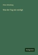 Cover-Bild zum Titel 'Was der Tag mir zuträgt' von 'Peter Altenberg'