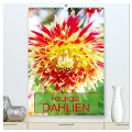 Feurige Dahlien (hochwertiger Premium Wandkalender 2024 DIN A2 hoch), Kunstdruck in Hochglanz - Gisela Kruse