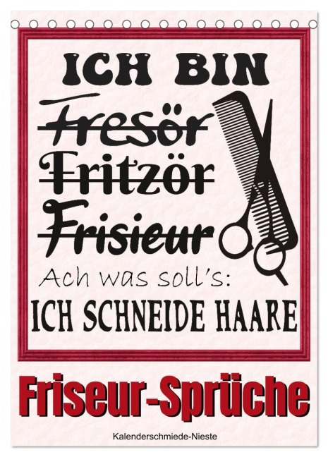 Friseur-Sprüche (Tischkalender 2026 DIN A5 hoch), CALVENDO Monatskalender - Sabine Löwer