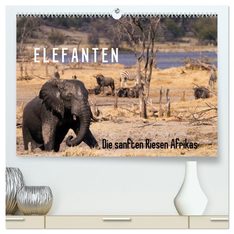 Elefanten - Die sanften Riesen Afrikas (hochwertiger Premium Wandkalender 2025 DIN A2 quer), Kunstdruck in Hochglanz - Markus Pavlowsky Photography