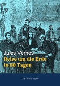 Cover-Bild zum Titel 'Reise um die Erde in 80 Tagen' von 'Jules Verne'
