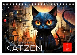 Cover-Bild zum Titel 'Katzen - die Nacht erwacht (Tischkalender 2026 DIN A5 quer), CALVENDO Monatskalender' von 'Peter Roder'