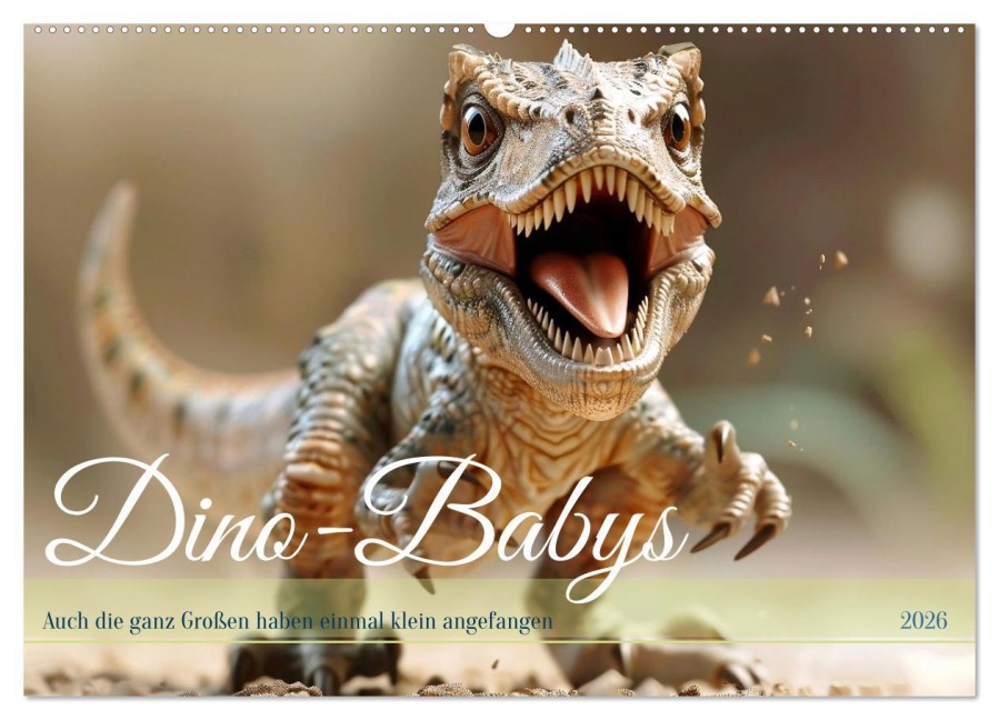 Dino-Babys (Wandkalender 2026 DIN A2 quer), CALVENDO Monatskalender - Daniela Tapper