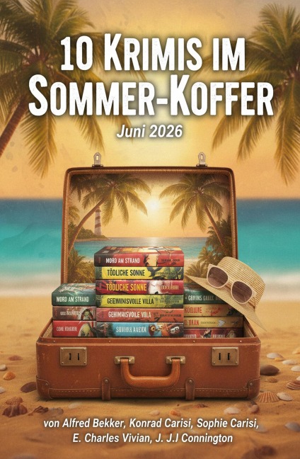 10 Krimis im Sommer-Koffer Juni 2026 - Alfred Bekker, E. Charles Vivian, Sophie Carisi, J. J. Connington, Konrad Carisi